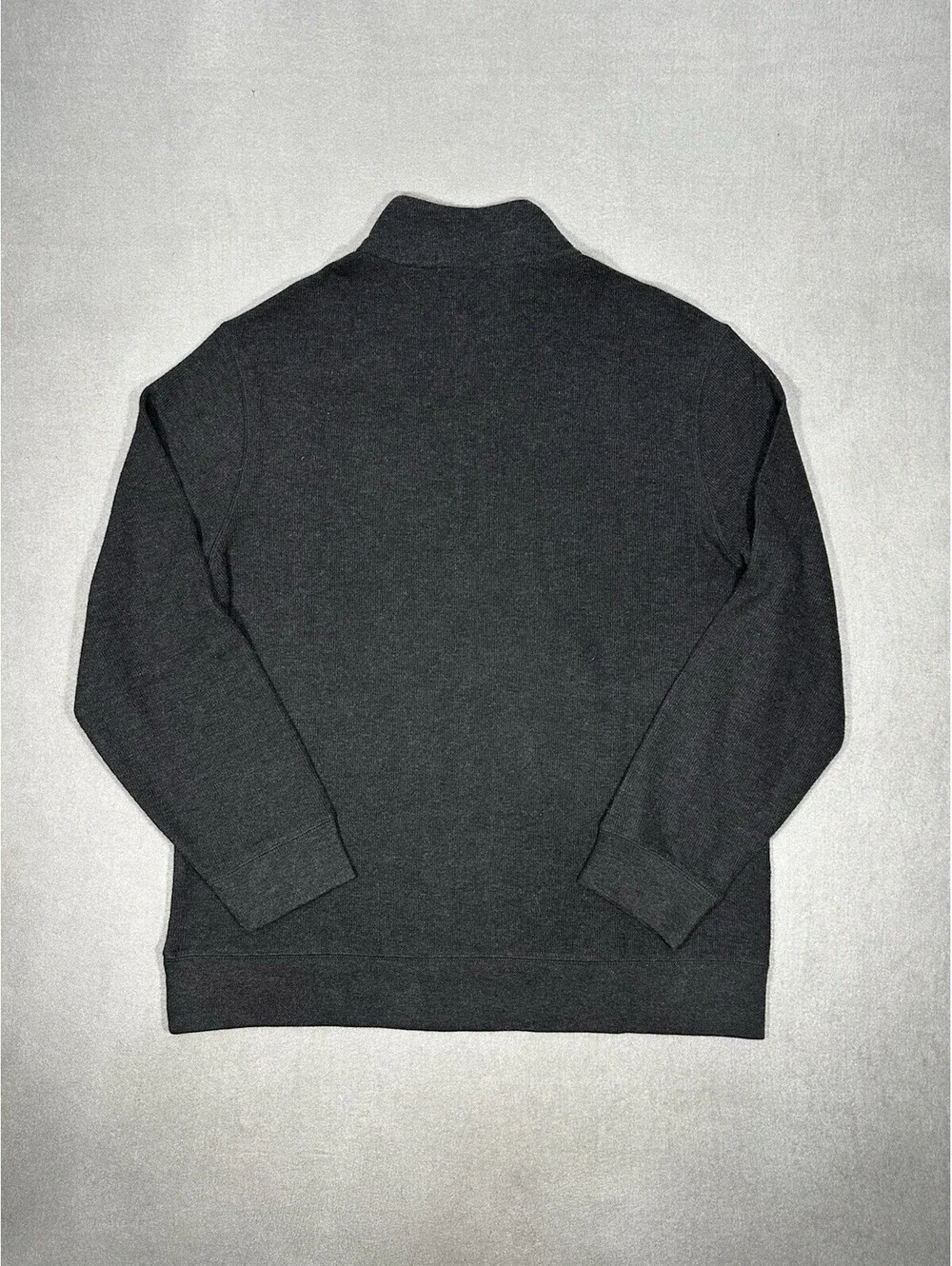 Banana Republic Men’s XL Quarter Zip Pullover Sweater Gray Cotton Blend